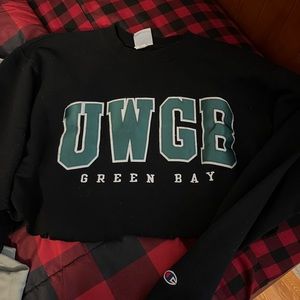 cropped university of green bay sweatshirt women’s medium